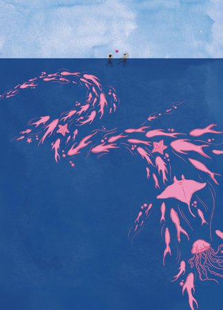 Grafik Familienkonzert »Unter Wasser« / Serenadenkonzert © Hân Lê & Uta Gärtner