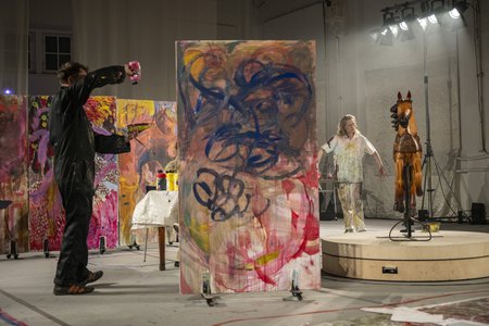 Szene aus »Fräulein Julie in Arbeit« © Falk Wenzel