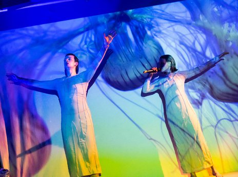 Szene aus »Die Adern des Blauwals sind so groß, dass wir darin schwimmen könnten - Das Riot-Musical«