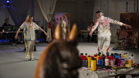 Szene aus »Fräulein Julie in Arbeit« © Falk Wenzel